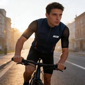 Gilet de cyclisme unisexe professionnel de haute qualité, imperméable, coupe-vent, écologique, à séchage rapide, multi-poches, pour l'entraînement et les événements cyclistes - Product Image 5