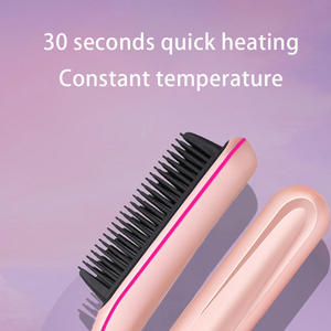 음이온 헤어 스트레이트너 빗, 2 in 1 헤어 스트레이트너 브러시 및 컬러, 전기 스트레이트닝 빗 가열 헤어 브러시 - Product Image 2
