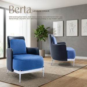 Fauteuil d'appoint moderne et durable en tissu polyester rembourré, siège unique avec base en métal pour salon et hôtel - Product Image 2