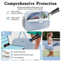 Sac de sport de grande capacité pour badminton, tennis et pickleball avec compartiment à chaussures et rembourrage thermique isolant