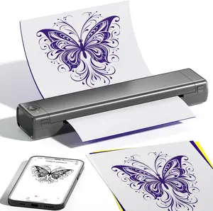 Fabricante de impressora térmica portátil sem fio, mini M08F A4 Bluetooth, impressora térmica a4 sem tinta para impressão de documentos, tatuagens e estênceis