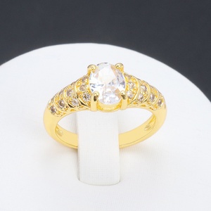 Jxx Direct Supply – Bague rectangulaire en laiton plaqué or 24 carats avec zircone pour femme, vente en gros, best-seller - Product Image 5