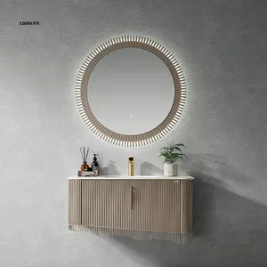 Nouveau design moderne de salle de bain et lavabo de luxe Meuble-lavabo mural avec miroir