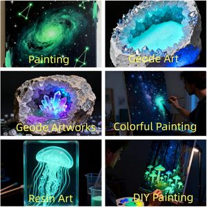Pigmentos Fluorescentes Orgánicos Luminiscentes en Polvo para Recubrimientos, Resinas Epoxi, Manualidades, Pintura, Arte de Uñas, Suministros para Fiestas - Product Image 5