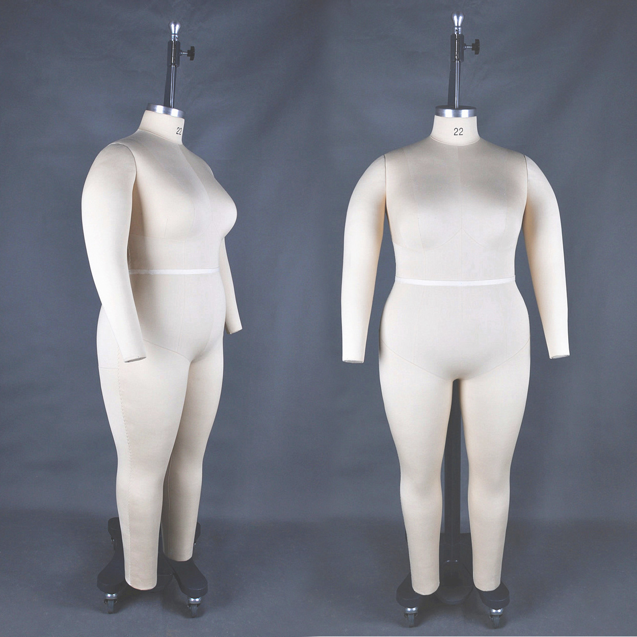Size 18/20 Female Tailors Dummy Brown Flowers On Cream