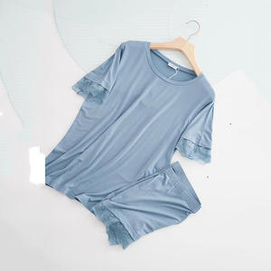 Pijamas <span class=keywords><strong>de</strong></span> mujer <span class=keywords><strong>de</strong></span> algodón, ropa <span class=keywords><strong>de</strong></span> dormir cómoda <span class=keywords><strong>de</strong></span> último diseño, ropa <span class=keywords><strong>de</strong></span> casa, Pijamas cortos <span class=keywords><strong>de</strong></span> satén para mujer/ - Product Image 2