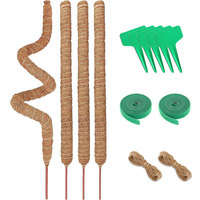 Poteau de soutien pliable en fibre de coco pour plantes grimpantes Monstera, piquets de jardinage intérieur