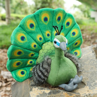 Jouets en peluche personnalisés, fauves et réalistes, en forme de paon, animaux en peluche sur mesure