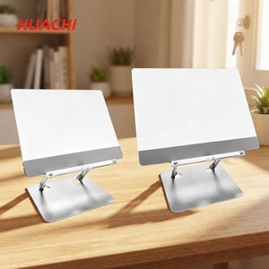 Support de lecture portable en métal et verre réglable et rotatif pour ordinateur portable et <span class=keywords><strong>téléphone</strong></span> HUACHI - Product Image 3