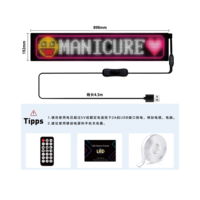 Écran d'affichage matriciel LED publicitaire 16x96 programmable USB 5V RGB durable avec télécommande pour intérieur