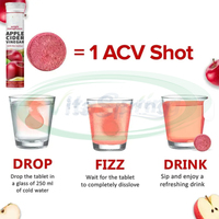 VitaSpring Tabletas de vinagre de sidra de manzana Suplementos Productos adelgazantes Vinagre de sidra de manzana orgánico Tableta efervescente
