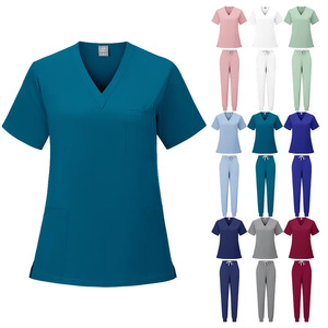 Unisex Quick Dry <b>Scrub</b> <b>Set</b> Moisture Wicking Split Uniform Hospital Medical Workwear S XXL - Product Image 1