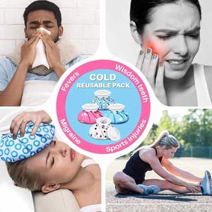 4-Piece Reusable <b>Ice</b> <b>Packs</b> & Hot Water <b>Bags</b> Pain Relief for Body Use Leak-Free Elastic Breathable (Stylish Design) - Product Image 4