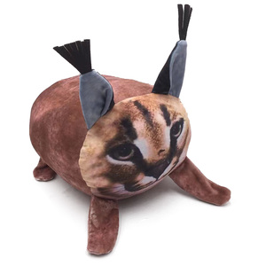 หมอนตุ๊กตาตัวการ์ตูนสีดำ Kawaii Long Big <span class=keywords><strong>Floppa</strong></span>,ตุ๊กตาแมวของเล่นยัดไส้ - Product Image 2