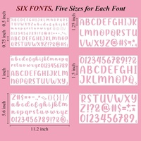 Pochoirs de lettres minuscules pour la peinture, modèles d'alphabet et de chiffres pour l'artisanat en bois, les gâteaux, les biscuits et la décoration murale