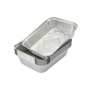 Meishida Aluminum Foil Container Rectangle 2000ml Disposable Microwave Safe Takeaway Food Box - Product Image 1