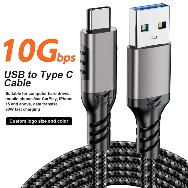 Xput USB3.2 Type-C SuperSpeed Data Cable 10Gbps 3A 60W Fast Charging CE ROHS Certified PVC Jacket for Mobile Phone Computer