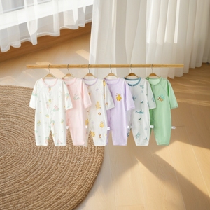 Wholesale Cotton Baby Rompers Bales <b>Short</b> Sleeve <b>Onesies</b> With Fun Prints For Infants Size 3 To 24 Months - Product Image 5
