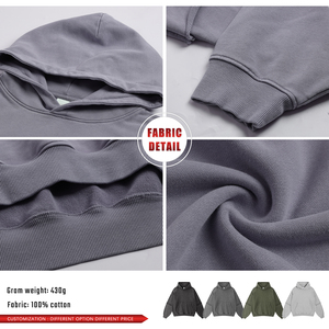 Sudadera con capucha de algodón pesado de 430 g/m² para hombre, estilo vintage, con estampado digital 3D, efecto de dos piezas y bajo sin rematar - Product Image 6