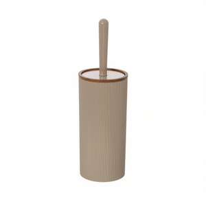 Soporte para escobilla de baño, color blanco, diámetro 10,2 cm, altura 34,2 cm, diseño acanalado, accesorio de baño - Product Image 3