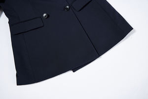 Costume pour femme en twill haute densité <span class=keywords><strong>bleu</strong></span> <span class=keywords><strong>marine</strong></span> - Tenue de bureau haut de gamme à double boutonnage - <span class=keywords><strong>Pantalon</strong></span> de bureau <span class=keywords><strong>bleu</strong></span> <span class=keywords><strong>marine</strong></span> - Product Image 3