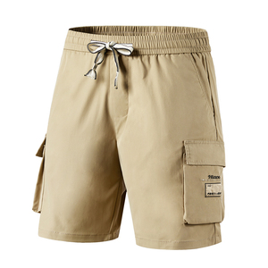 2025 <b>Men's</b> Casual <b>Cropped</b> <b>Pants</b> Comfortable Loose Fit Elastic Waist Solid Color Canvas Material for Summer Running Fitness Mid - Product Image 2