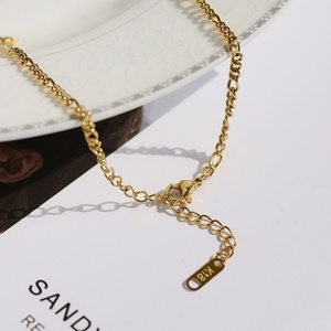 Collares con Dijes Modernos 2026, Joyería Minimalista de Acero Inoxidable 316L, Collar con Piedras Preciosas en Oro PVD de 18k para Mujer - Product Image 3