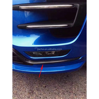 Bande de lame pour pare-choc avant en Fiber de carbone, moulage du vernis, panneau de vernis, décoration, bande de couteaux d'air pour Porsche Macan Turbo 2014 — 2018