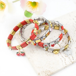 Pulsera de Charms Italiana Zoryn de Acero Inoxidable, Estilo DIY, Combinación de Colores Vintage, Unisex, para Aniversario, Certificada por Terceros - Product Image 3