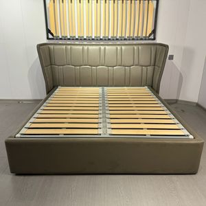 Cadre de lit à <span class=keywords><strong>latte</strong></span> en peuplier de taille personnalisée Queen king amélioré de haute qualité pour base de plate-forme de lit - Product Image 4