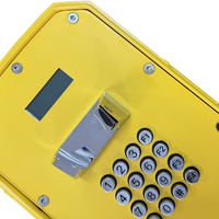 Téléphone mural industriel résistant aux intempéries IP66 avec écran LCD et 4 touches programmables pour système d'appel d'urgence en tunnel