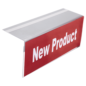 Porte-étiquettes de prix autocollants à angle droit pour supermarchés, fixation instantanée sur étagère - Product Image 1