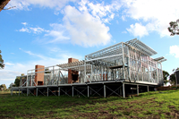 TOPPRE Structure légère en acier, cadre préfabriqué Villa Maison 2 étages Cabine Malaisie Villa préfabriquée de luxe en acier léger Maison