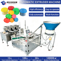 Ligne d'emballage horizontale automatique pour plastiline, extrudeuse de pâte polymère super légère, machine de remplissage, de bouchage et d'emballage de gobelets