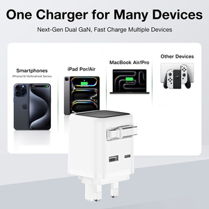 <span class=keywords><strong>Chargeur</strong></span> Super Rapide 70W PD GaN QC3.0 PPS pour iPhone <span class=keywords><strong>Samsung</strong></span> <span class=keywords><strong>Mac</strong></span> Vente en Gros OEM ODM <span class=keywords><strong>Chargeur</strong></span> Multi-Ports USB-C Type-C 70W PD GaN - Product Image 4
