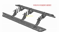 Manx4 Marchepied latéral en acier pour Ranger Dmax Hilux Triton pick-up Tundra