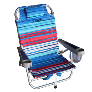 Silla de Playa Plegable de Aluminio Kejie, Suministro Directo Personalizado, Respaldo Reclinable, Reposabrazos, para Pesca, Ocio, Parque, Aire Libre, 250lbs - Product Image 3