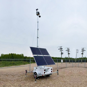 Di động năng lượng mặt trời cctv Trailer bãi đậu xe an ninh <span class=keywords><strong>Camera</strong></span> Trailer <span class=keywords><strong>video</strong></span> giám sát cho xây dựng trang web để bán - Product Image 5