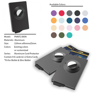 CardHoda Business Card Holder <b>Wallet</b> with <b>RFID</b> Blocking Aluminum Credit Card 6 Inch Size No Closure <b>for</b> <b>Men</b> - Product Image 2