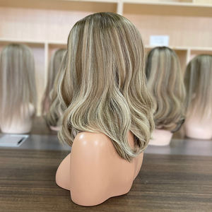 Extensiones de Cabello con Base de Seda y Cierre de Encaje, Color Rubio Ceniza y Marrón Natural, Cabello Virgen Remy Europeo, Extensiones con Base de Piel para Mujeres Blancas - Product Image 5