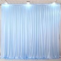 Rideau semi-transparent en soie glacée 10x10 pieds, style moderne et simple, pour décoration de fond de scène, événements et fêtes, taille personnalisable