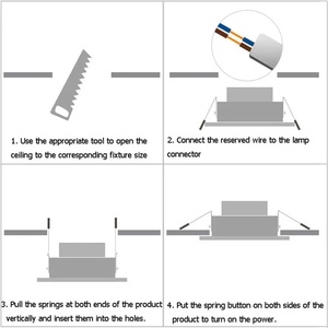 Encastré 110v 120v Dimmable Lampes pot lumière 4 ''6 pouces 9w 12w 5cct 3cct led panneau lumineux avec boîte de jonction en métal downlight - Product Image 6