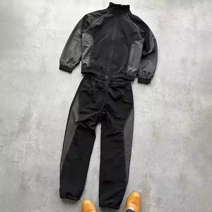 <span class=keywords><strong>Tuta</strong></span> Sportiva da <span class=keywords><strong>Uomo</strong></span> Taglie Forti in Nylon e Poliestere, Due Pezzi, con Giacca e <span class=keywords><strong>Pantaloni</strong></span> Jogger, Patchwork, Personalizzabile, Antivento, per Autunno - Product Image 2