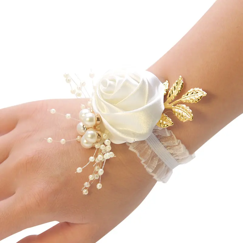 bride wedding wrist flower Simulated forged fabric sister group wrist flower bride bridesmaid green wrist flower