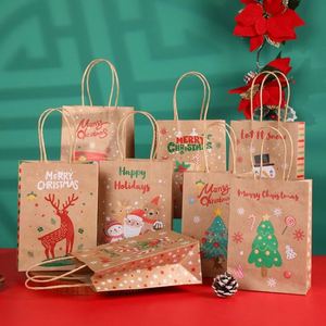 Sac en papier kraft de luxe écologique haut de gamme avec poignée, idéal pour les cadeaux de Noël, les promotions et les bonbons, impression intégrale – Offre Spéciale - Product Image 2