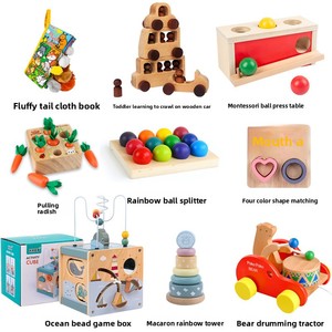 Coffret de jeux éducatifs en bois Montessori Yeechao pour la petite enfance (0-12 mois) – Jouets éducatifs pour bébés, cadeau idéal - Product Image 2