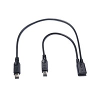 Cable adaptador micro USB hembra a 2x macho |   33 cm |   Divisor de Carga Rápida 3A para Teléfonos, Tabletas, Impresoras y Computadoras