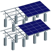 Système de support de montage photovoltaïque solaire pour toit plat en béton, supports trépieds solaires galvanisés à chaud, durée de vie de 20 à 25 ans