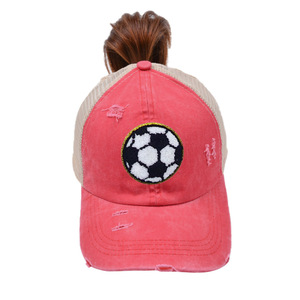 Casquette de football rétro américaine brodée, tendance streetwear, tenue quotidienne, maille personnalisable - Product Image 5