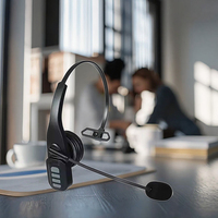 Casque sans fil Casque de bureau Centre d'appels Mono Casque de camionneur Casque avec microphone